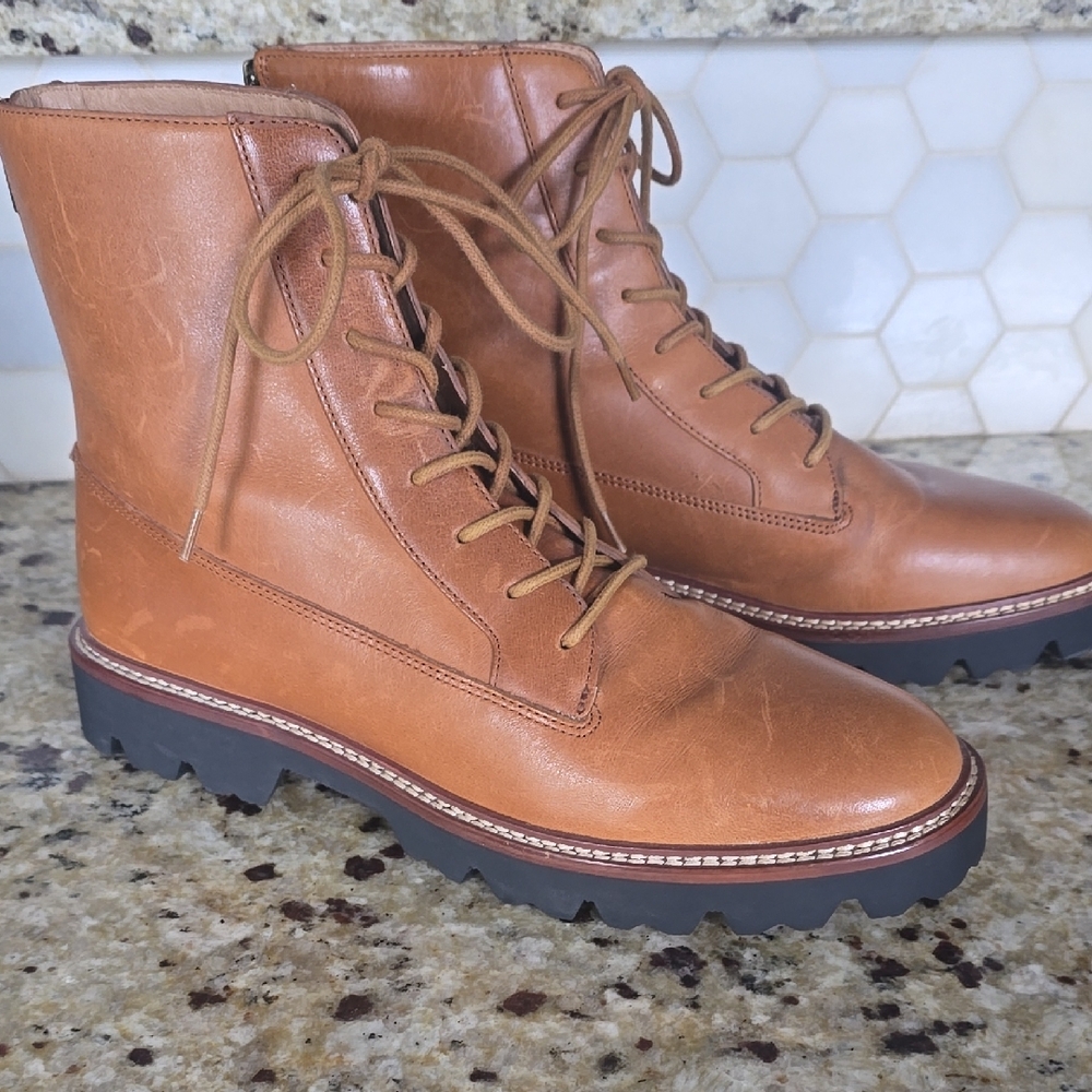 Madewell The City Walk sz 10 Tan Leather Boots. Worn once. EUC